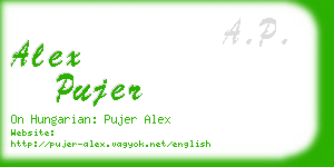 alex pujer business card